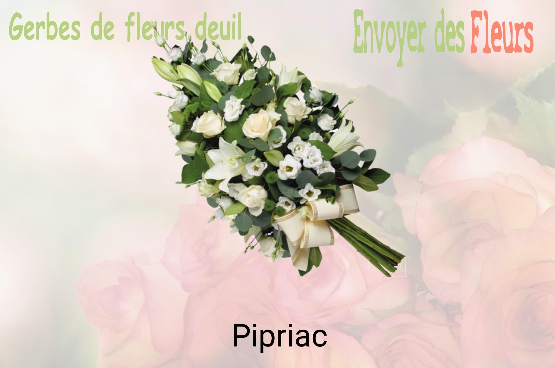 Gerbe de fleurs de deuil livrée à Pipriac